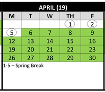 District School Academic Calendar for Heritage K-8 Charter for April 2027