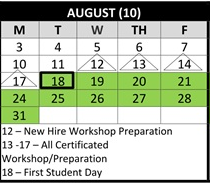 District School Academic Calendar for Heritage K-8 Charter for August 2026