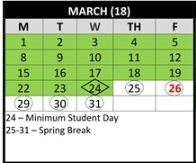 District School Academic Calendar for Heritage K-8 Charter for March 2027