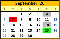 District School Academic Calendar for Mountain View Elem for September 2026