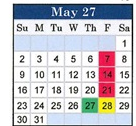 District School Academic Calendar for Van Stone Elementary for May 2027