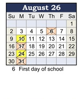 District School Academic Calendar for Etiwanda Intermediate for August 2026