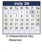 District School Academic Calendar for Etiwanda Intermediate for July 2026