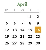 District School Academic Calendar for Charlemagne At Fox Hollow Elementary School for April 2027