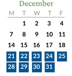 District School Academic Calendar for Charlemagne At Fox Hollow Elementary School for December 2026