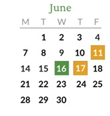 District School Academic Calendar for Charlemagne At Fox Hollow Elementary School for June 2027