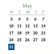 District School Academic Calendar for Charlemagne At Fox Hollow Elementary School for May 2027