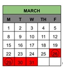 District School Academic Calendar for Matsumoto (tom) Elementary for March 2027