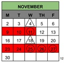 District School Academic Calendar for Matsumoto (tom) Elementary for November 2026