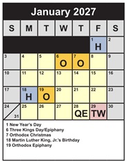District School Academic Calendar for Langley High for January 2027