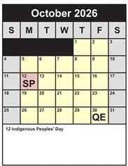 District School Academic Calendar for Langley High for October 2026