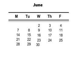District School Academic Calendar for Grange Middle for June 2027