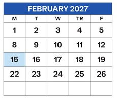 District School Academic Calendar for Danese Elementary for February 2027