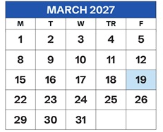 District School Academic Calendar for Danese Elementary for March 2027