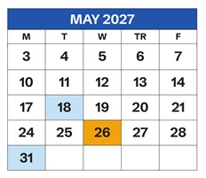 District School Academic Calendar for Danese Elementary for May 2027