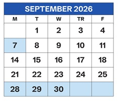 District School Academic Calendar for Danese Elementary for September 2026