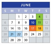 District School Academic Calendar for Camelot Elementary School for June 2027