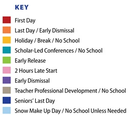 District School Academic Calendar Legend for Camelot Elementary School