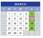 District School Academic Calendar for Camelot Elementary School for March 2027