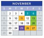 District School Academic Calendar for Camelot Elementary School for November 2026