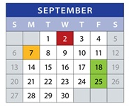 District School Academic Calendar for Camelot Elementary School for September 2026