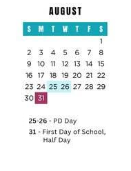 District School Academic Calendar for Neithercut Elementary School for August 2026