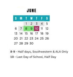 District School Academic Calendar for Neithercut Elementary School for June 2027