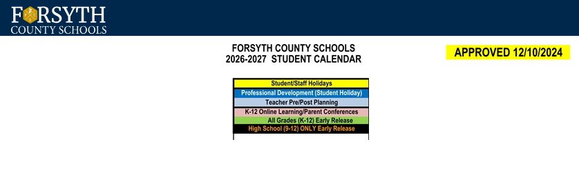 District School Academic Calendar Key for Clemmons Elementary