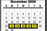 District School Academic Calendar for Clemmons Elementary for November 2026