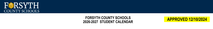 District School Academic Calendar for Clemmons Elementary
