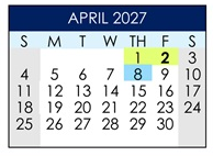 District School Academic Calendar for Courreges (roch) Elementary for April 2027