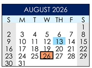 District School Academic Calendar for Courreges (roch) Elementary for August 2026