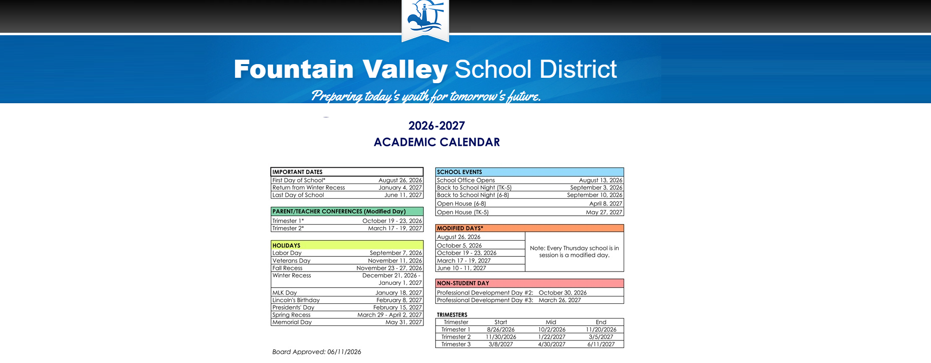 District School Academic Calendar Key for Courreges (roch) Elementary