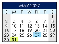 District School Academic Calendar for Courreges (roch) Elementary for May 2027