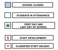 District School Academic Calendar Legend for Fair (J. Wilbur) Junior High