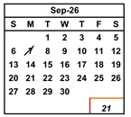 District School Academic Calendar for Vista Alternative for September 2026