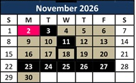 District School Academic Calendar for Mesquite Elementary for November 2026