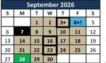 District School Academic Calendar for Mesquite Elementary for September 2026