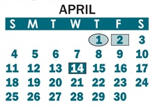 District School Academic Calendar for Catawba Heights Elementary for April 2027
