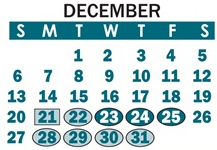 District School Academic Calendar for Catawba Heights Elementary for December 2026