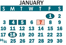 District School Academic Calendar for Catawba Heights Elementary for January 2027