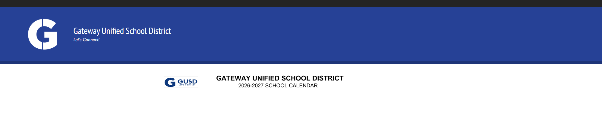 District School Academic Calendar for Canyon Elementary