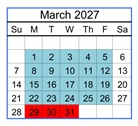 District School Academic Calendar for Brownell Middle School for March 2027