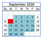 District School Academic Calendar for Brownell Middle School for September 2026