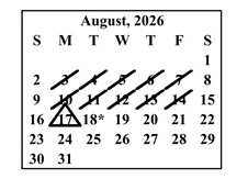 District School Academic Calendar for Verdugo Academy for August 2026