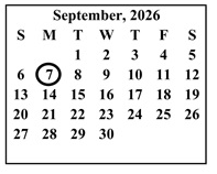 District School Academic Calendar for Verdugo Academy for September 2026