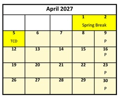 District School Academic Calendar for Rosecrest School for April 2027
