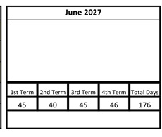 District School Academic Calendar for Rosecrest School for June 2027