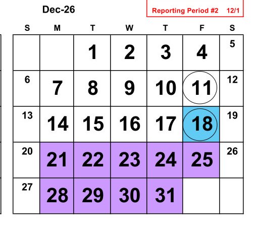 District School Academic Calendar for Bluewater Elementary for December 2026
