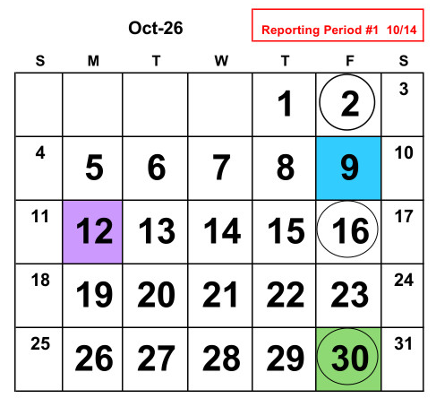 District School Academic Calendar for Bluewater Elementary for October 2026